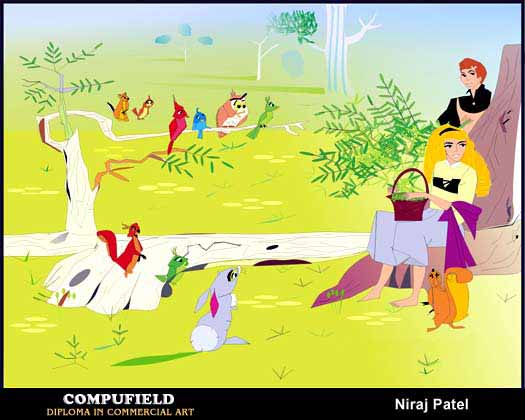 online training commercial art designing sample